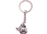 Onwomania Portachiavi Fungo Con Zucca Halloween Ciondolo In Metallo Argentato Charm