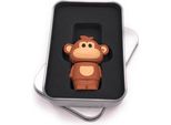 Onwomania Scimmia In Piedi Simpatico Animale Marrone Chiavetta Usb In Confezione Regalo In Alluminio 64 Gb Usb 2.0