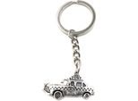 Onwomania Portachiavi Taxi Auto Argento Metallo Ciondolo Charm