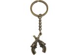 Onwomania Portachiavi Revolver Croce Bronzo Metallo Ciondolo Fascino