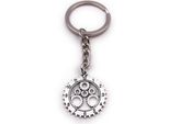 Onwomania Portachiavi Orologio Orologio Ruota Numero Argento Ciondolo Portachiavi