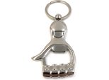 Onwomania Anello Portachiavi Mano Con Apribottiglie Argento Metallo Ciondolo Fascino