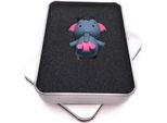 Onwomania Elephant Zoo Animal In Blue Chiavetta Usb In Confezione Regalo In Alluminio 8 Gb Usb 2.0