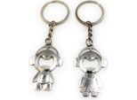 Onwomania Portachiavi Partner Apribottiglie Figurine Argento Metallo Ciondolo Fascino