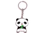 Onwomania Portachiavi Panda Amore Amore Carino Animale Argento Metallo Ciondolo Fascino