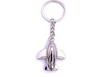 Onwomania Jet Aeroplano Con Turbina Portachiavi Portachiavi In Metallo Argento