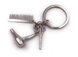 Onwomania Portachiavi Asciugacapelli Pettine Forbici Parrucchieri Utensili Argento Ciondolo Portachiavi