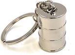 Onwomania Portachiavi Barile Olio Ciondolo In Metallo Argento Charm