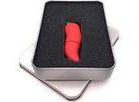 Onwomania Peperoncino Con Faccia Chiavetta Usb In Confezione Regalo In Alluminio 64 Gb Usb 2.0