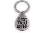 Onwomania Portachiavi Best Dad Ever Padre Ciondolo D'argento Portachiavi