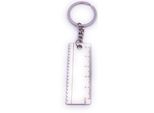 Onwomania Righello Materiale Di Scrittura Portachiavi Portachiavi In Metallo Argento