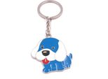 Onwomania Portachiavi Cane Animale Domestico A Quattro Zampe Amico Blu Carino Argento Ciondolo Portachiavi