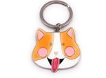 Onwomania Portachiavi Gatto Lingua Fuori Sfacciato Carino Argento Ciondolo Portachiavi