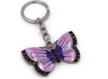 Onwomania Portachiavi Farfalla Viola Farfalla Strass Argento Ciondolo Portachiavi