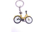 Onwomania Bicicletta Olanda In Giallo Portachiavi Portachiavi In Metallo Argento