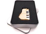 Onwomania Piano Grand Piano In Bianco Chiavetta Usb In Confezione Regalo In Alluminio 128 Gb Usb 3.0