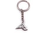 Onwomania Portachiavi Geo Triangolo Righello Matematica Disegno Argento Ciondolo Portachiavi