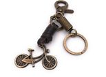 Onwomania Portachiavi Bicicletta Filo Bici Bronzo Pelle Ciondolo Portachiavi