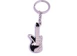 Onwomania Chitarra Elettrica Con Note E Cristalli Portachiavi Portachiavi In Metallo Argento