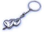 Onwomania Ciondolo Portachiavi Cuore Doppio Cuore Amore Freccia Argento Ciondolo Portachiavi