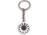 Onwomania Portachiavi Girasole Fiore Pianta Argento Ciondolo Portachiavi