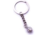 Onwomania Pallavolo Sport Palla Portachiavi Portachiavi In Metallo Argento