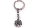 Onwomania Portachiavi Albero Della Vita In Un Cerchio In Argento Ciondolo Portachiavi