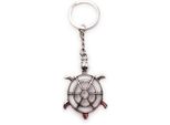 Onwomania Portachiavi Portachiavi In Metallo Argento Guscio Di Tartaruga Holey Piatto