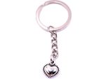 Onwomania Portachiavi Portachiavi In Metallo Argento Cuore Con Bordo Amore Amore Partner