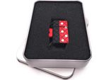 Onwomania Borsetta In Pvc A Pois Rossi Chiavetta Usb In Confezione Regalo In Alluminio 32 Gb Usb 3.0