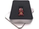 Onwomania Cane Seduto, Simpatica Chiavetta Usb Marrone In Confezione Regalo In Alluminio 128 Gb Usb 3.0
