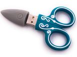 Onwomania Forbici Cucito Sarto Turchese Chiavetta Usb 64GB Usb 3.0