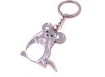 Onwomania Portachiavi Grigio Mouse Spesso Carino Argento Ciondolo Portachiavi