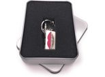 Onwomania Chiavetta Usb In Metallo Argentato Con Bocca Da Bacio E Confezione Regalo In Alluminio 64 Gb Usb 2.0