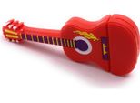 Onwomania Chitarra Rossa In Pvc Strumento Musicale Divertente Chiavetta Usb 16 Gb Usb 2.0