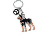 Onwomania - Cane Dobermann - Portachiavi In Metallo, Ideale Come Regalo, Ad Esempio Per Il Migliore Amico, La Migliore Fidanzata, La Mamma - Per Uomini, Donne E Bambini