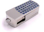 Onwomania Scatola Di Metallo Con Pietre Blu Argento Divertente Chiavetta Usb 8 Gb Usb 2.0