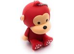 Onlineworld2013 Scimmia Seduta Con Camicia Rossa Animale Divertente Chiavetta Usb 64 Gb Usb 3.0