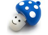 Onlineworld2013 Fungo Portafortuna Rospo Con Faccia Blu Divertente Chiavetta Usb 128 Gb Usb 3.0