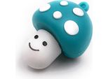 Onlineworld2013 Fungo Portafortuna Rospo Con Faccia Turchese Blu Verde Divertente Chiavetta Usb 64 Gb Usb 3.0