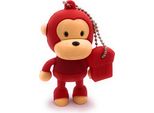 Onlineworld2013 Affe In Rot Monkey Funny Usb Stick 64 Gb Usb 3.0