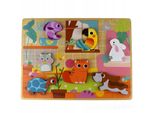 Tooky Toy Montessori Puzzle Di Legno Animali Casa Abbinamenti Forme