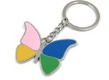 Onwomania Farfalla Colorata Portachiavi In Metallo Portafortuna In Scatola Regalo In Alluminio, Ideale Come Regalo