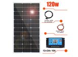 Set Di Pannelli Solari, Potenza 240 W, Efficienza Monocristallina, Kit 120W 12V 10A
