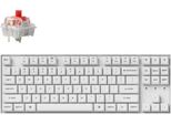 Keychron K8 Pro Bianco Qmk/Via Tkl K Pro (Hot Swap) Interruttore Rosso Retroilluminazione Rgb Struttura In Plastica