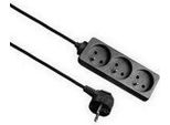 Cavo Di Prolunga Con Messa A Terra, Nero, 3 Prese, 5 M Omy 3X1 Elgotech EPS-305-2