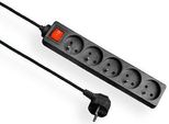 Cavo Di Prolunga Con Messa A Terra E Interruttore, A 5 Vie, Nero, 3 M, Omy 3X1, Elgotech EPS-503W-2
