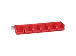 Allit 457060 Allit Profiplus 2/7 Set Di Contenitori Aperti, Rosso