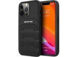 Amg Amhcp13Lgsebk Custodia Rigida Per Iphone 13 Pro / 136.1 Nero/Nero In Pelle Con Linee In Rilievo