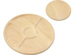 Tagliere In Legno Per Snack E Formaggio, Faggio, 5 Sezioni, 33 Cm